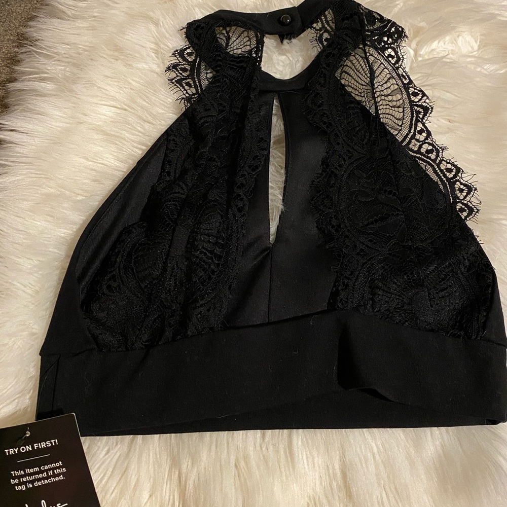 Lulu lace crop top